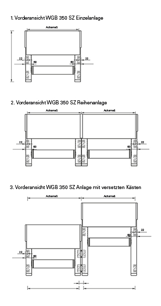 Terrassendach Markise WGB 350 SZ Vorderansicht